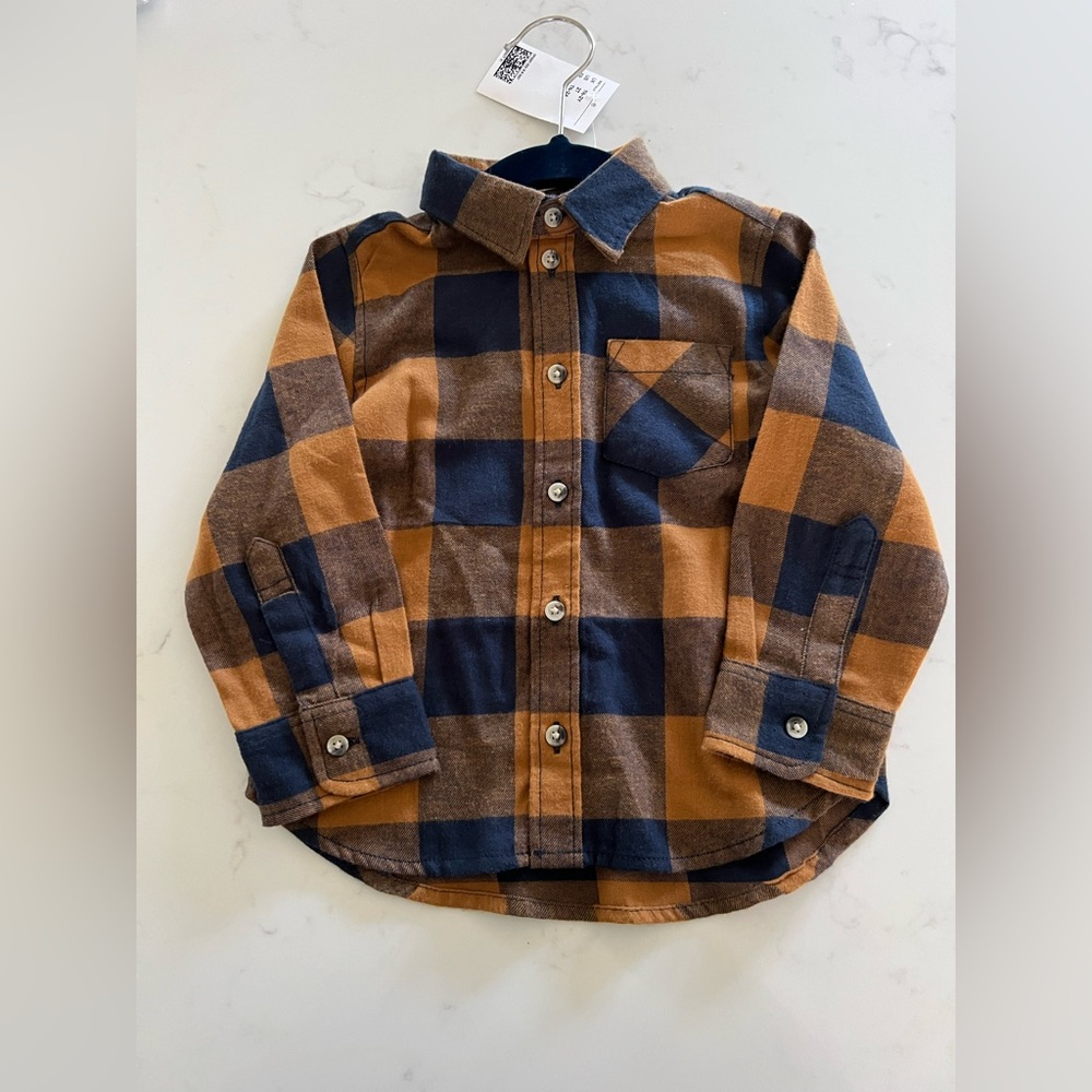 NWT H&M Toddler boys flannel plaid shirt